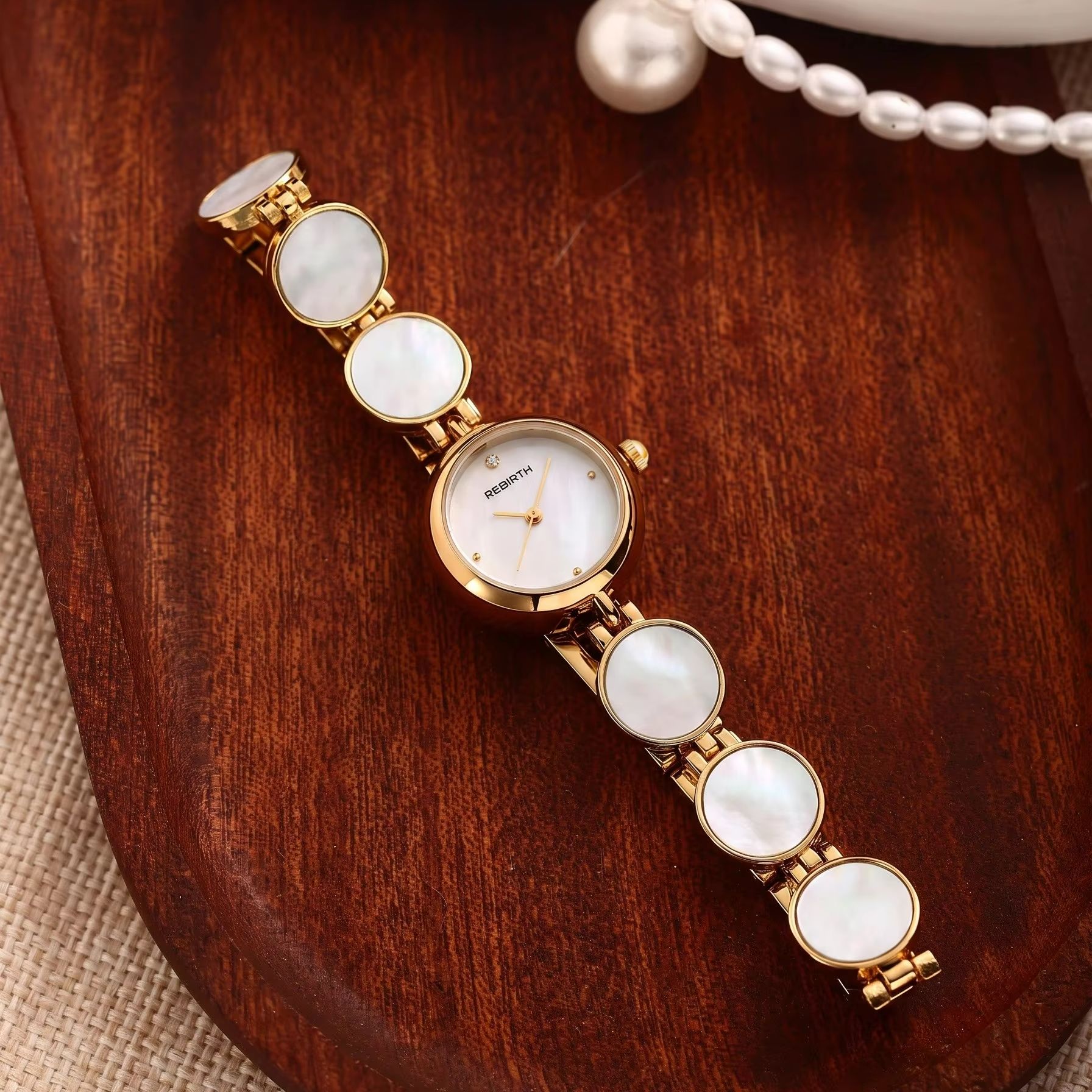 Jewels On Watches - Light Luxury Jewelry-Style Women's Quartz Watch