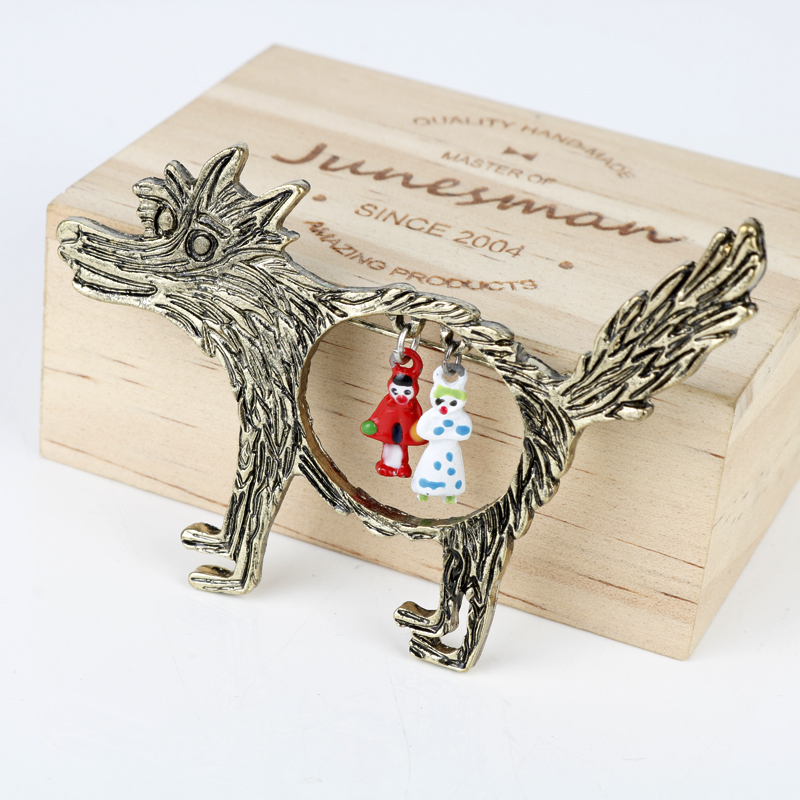 Wolf Jewelry & Watches Tampa - Vintage Wolf And Babies Little Girl
