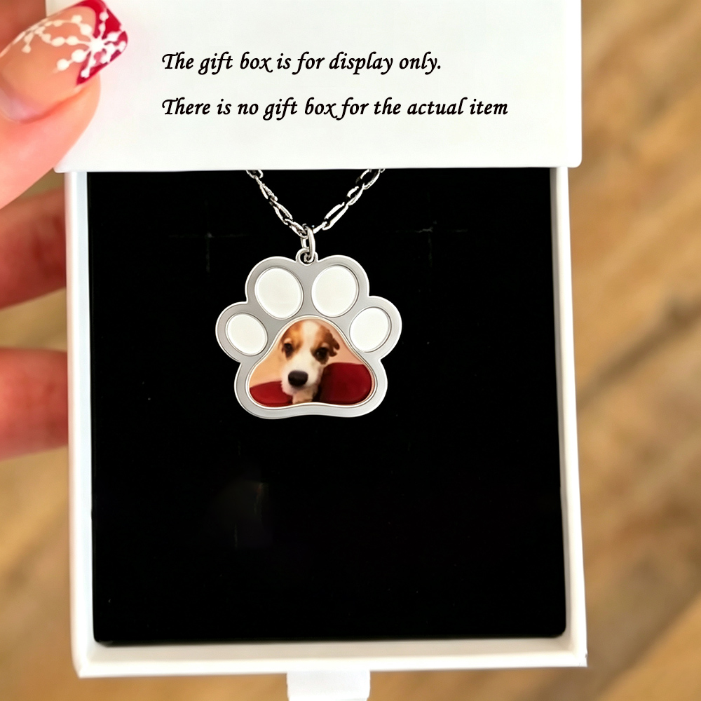 Personalized Pet Paw Colors Pr - Engraved Name Necklace recension och pris