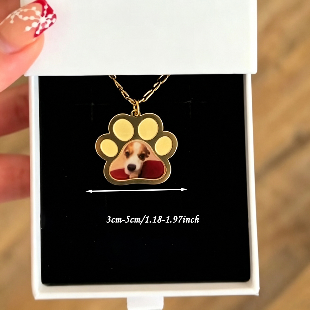 Personalized Pet Paw Colors Pr - Engraved Name Necklace recension och pris