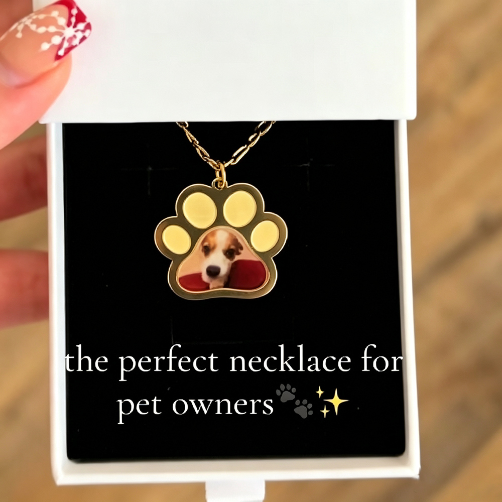Personalized Pet Paw Colors Pr - Engraved Name Necklace recension och pris