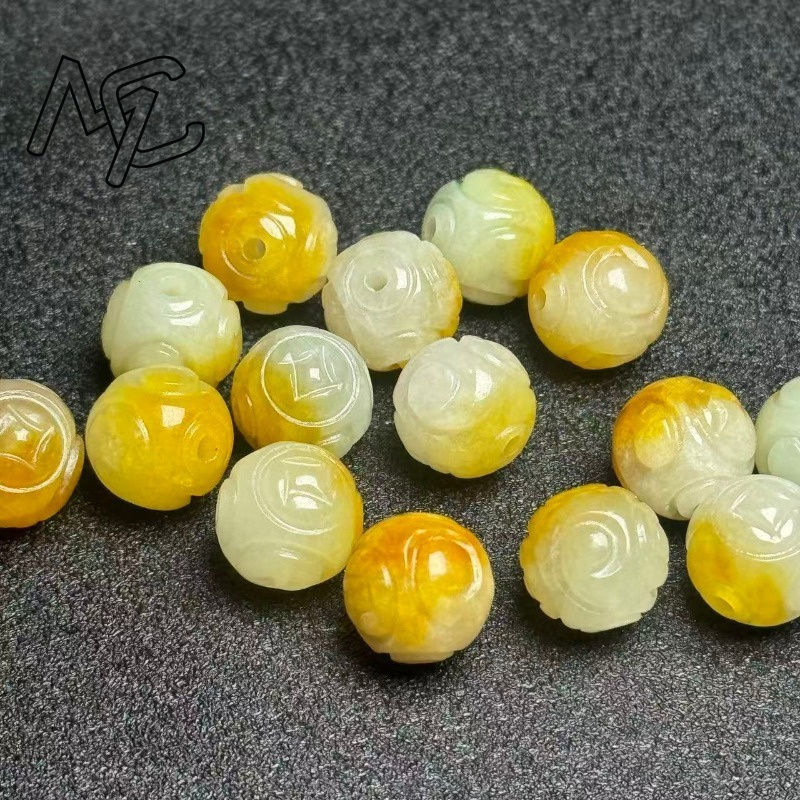 5pcs Natural Yellow Emerald Ja - Charm Bracelet Beads recension och pris