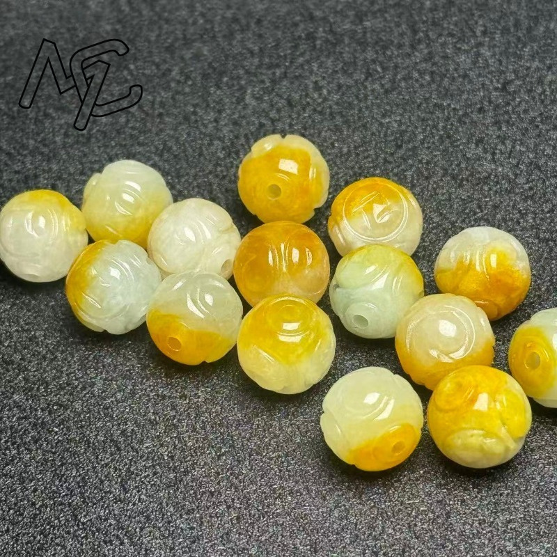 5pcs Natural Yellow Emerald Ja - Charm Bracelet Beads recension och pris