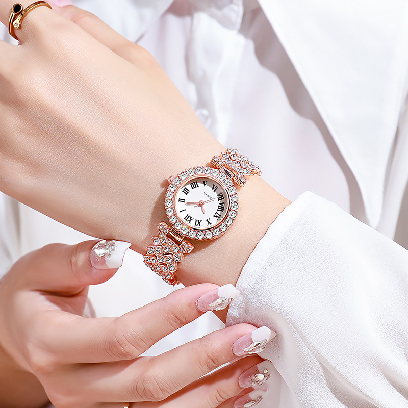 5PCS Luxury Rhinestone Women's - Jewelry Box Watches Bracelets recension och pris