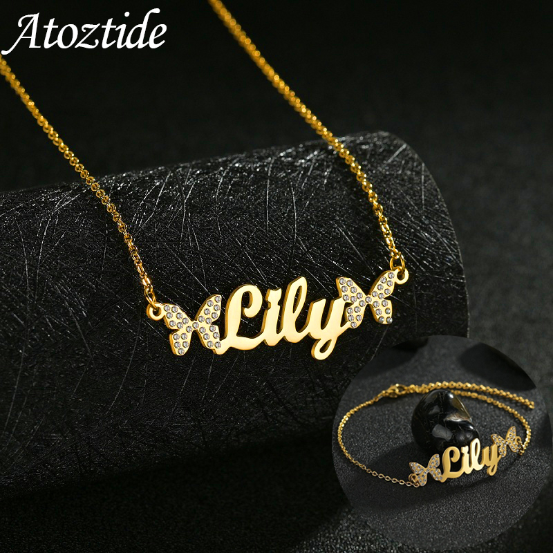 Atoztide Customized Jewelry Se - Engraved Name Necklace recension och pris