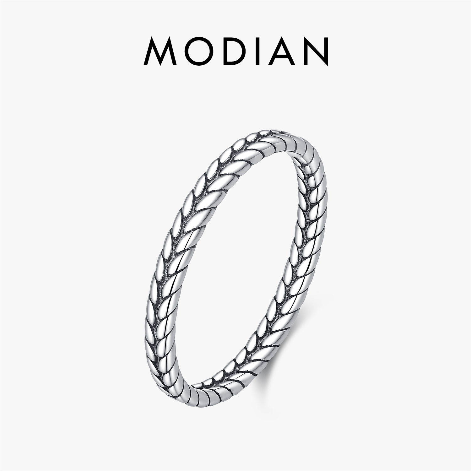 MODIAN 925 Sterling Silver Ret - Minimalist Ring Stackable recension och pris