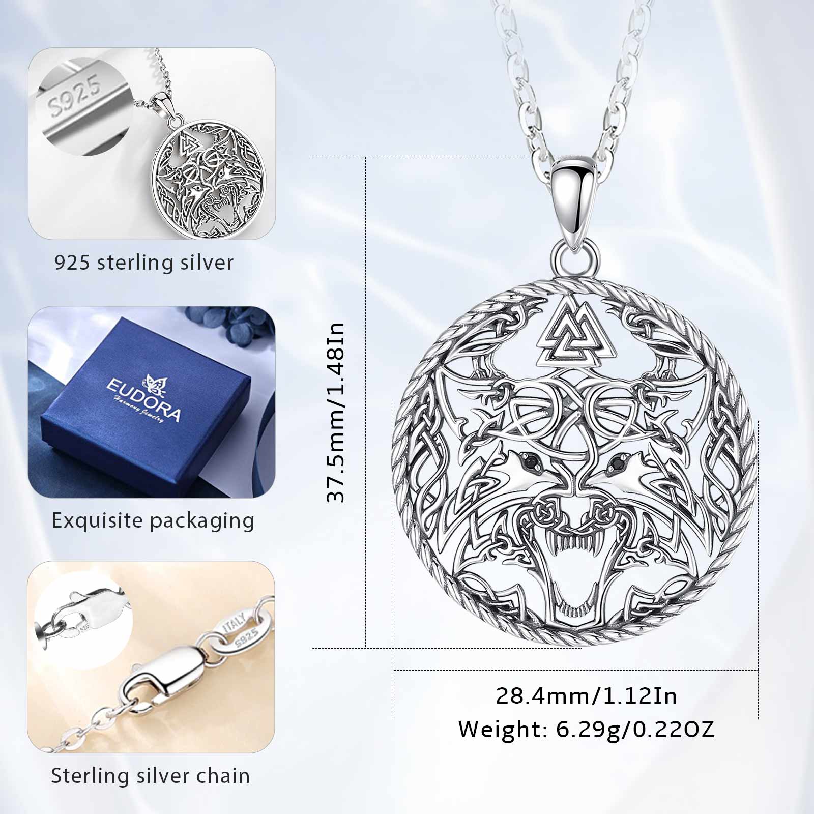 Eudora 925 Sterling Silver Vik - Wolf Jewelry & Watches Tampa recension och pris