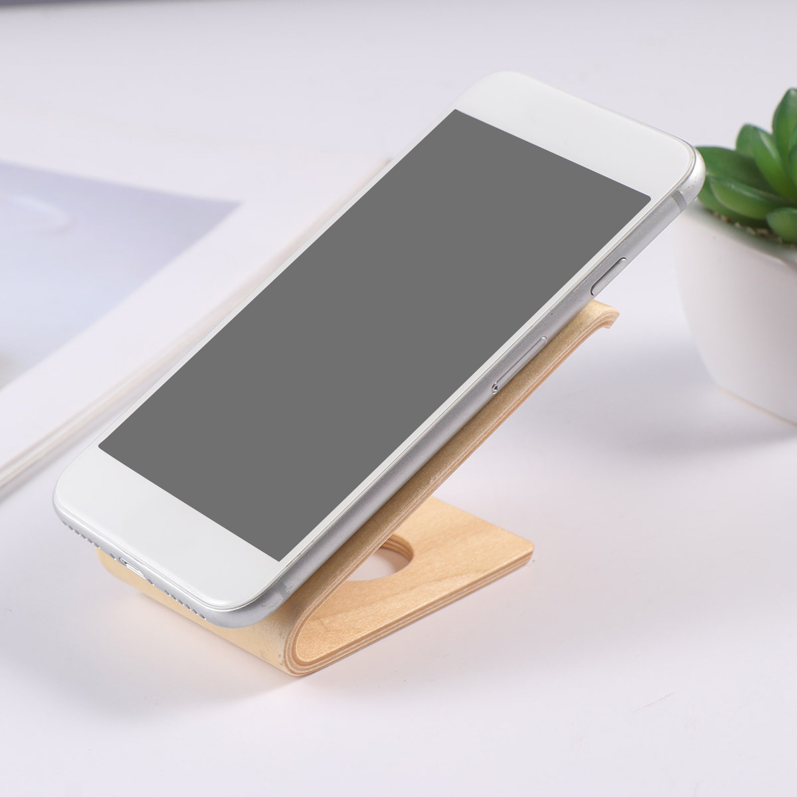 Wooden Phone Bracket Basswood  - Watches & Jewelry Repair Center Photos recension och pris