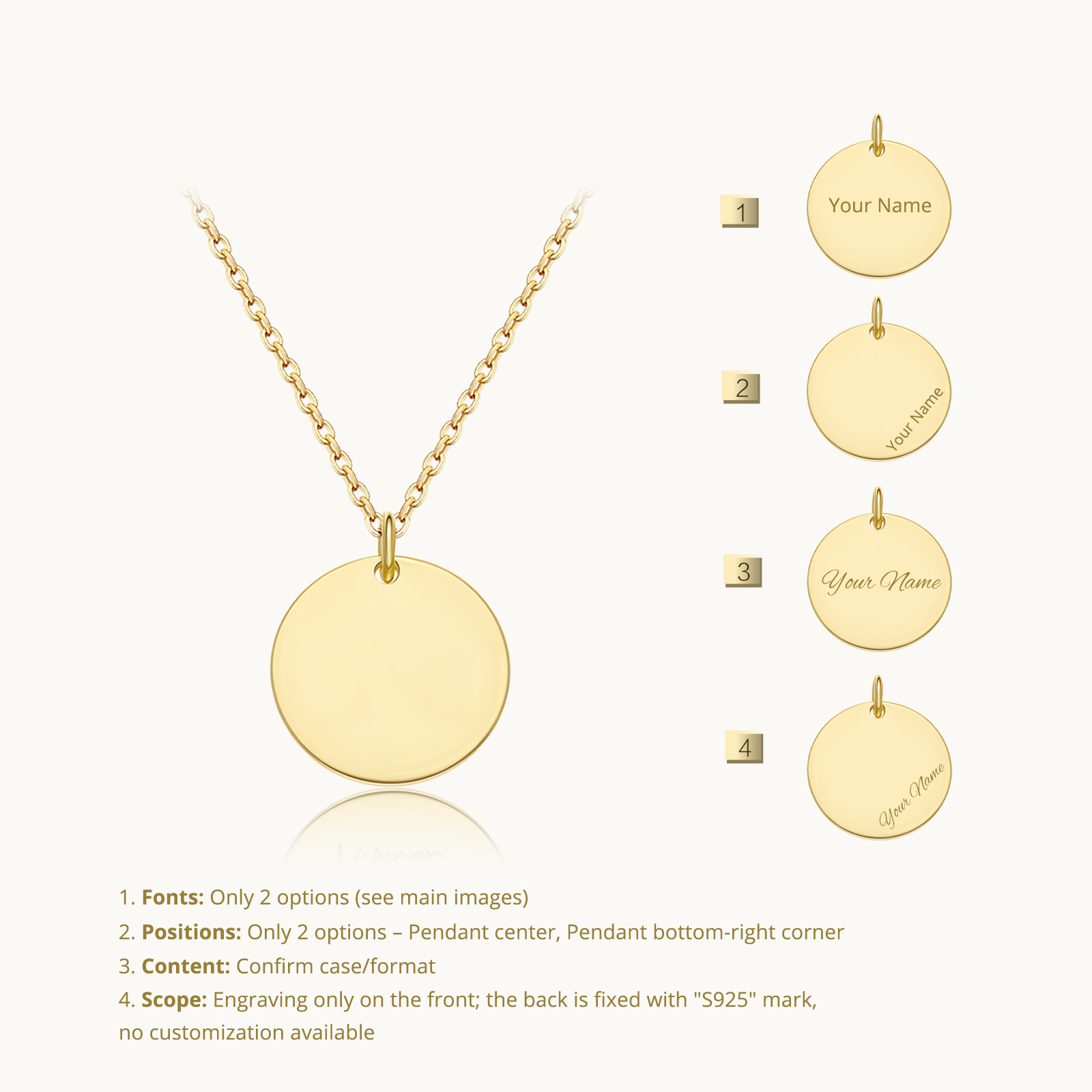 ANDYWEN 925 Sterling Silver Pe - Engraved Name Necklace recension och pris