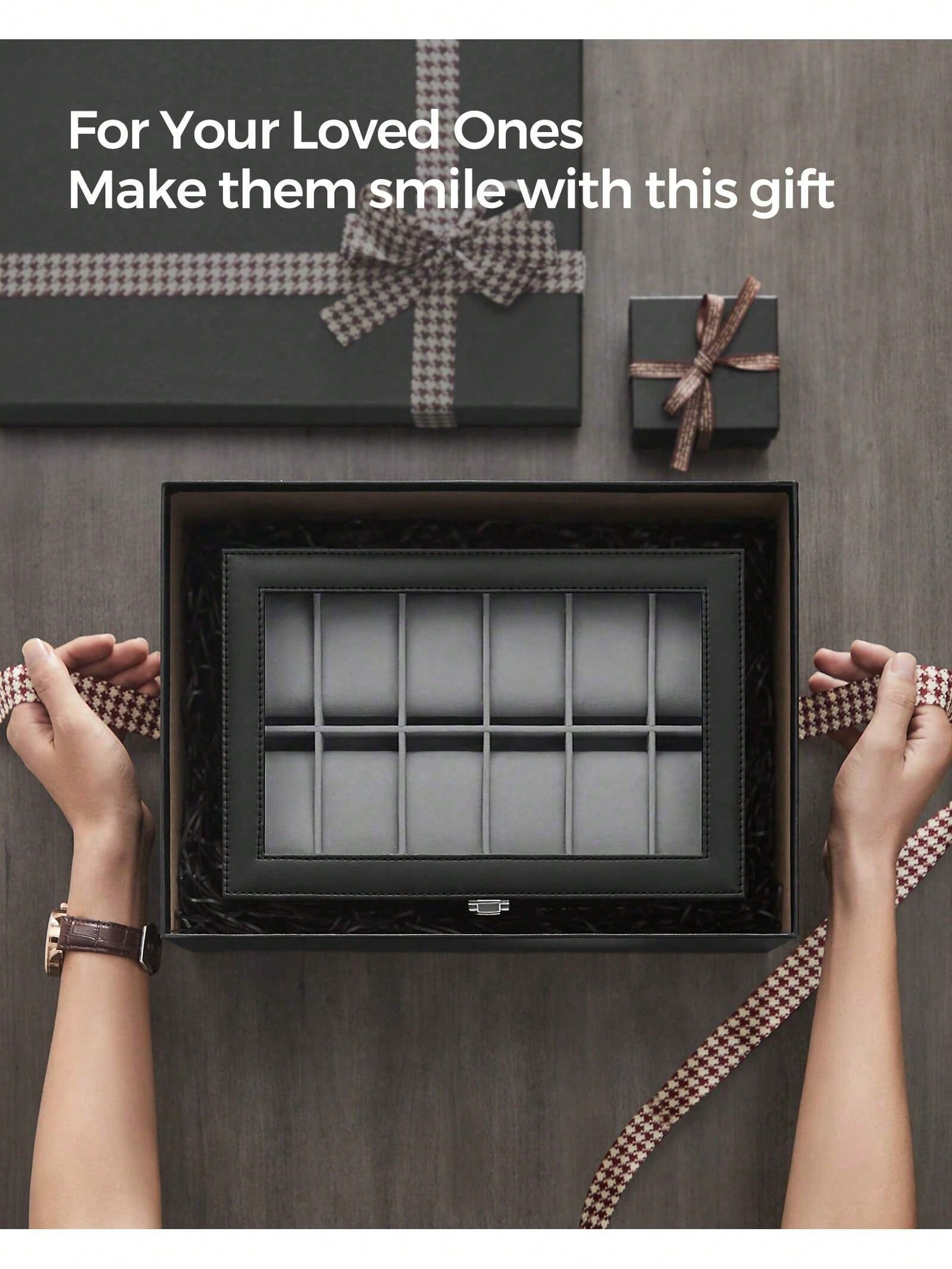 12-Slot Lockable Watch Box wit - Jewels On Watches recension och pris