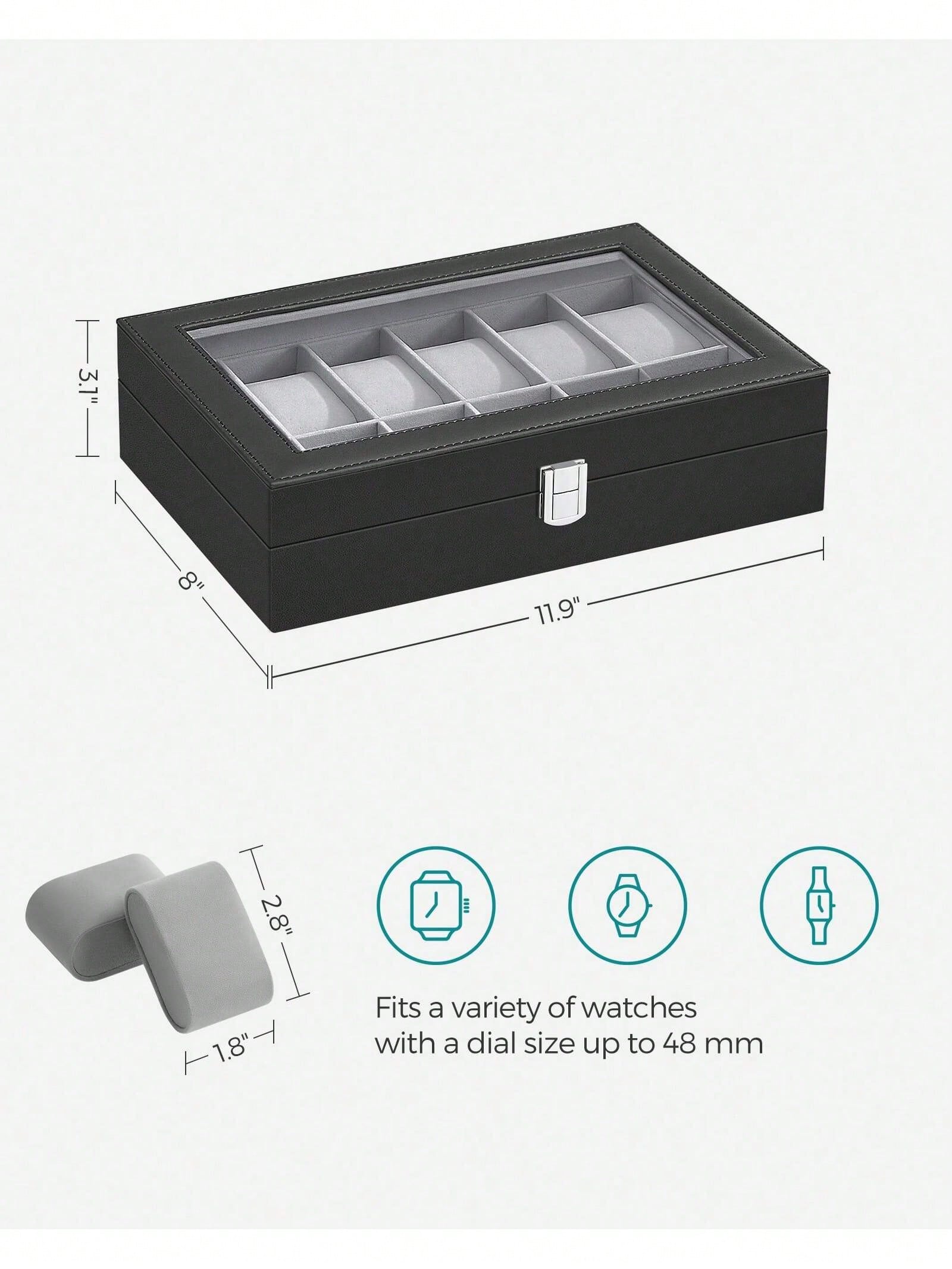 12-Slot Lockable Watch Box wit - Jewels On Watches recension och pris