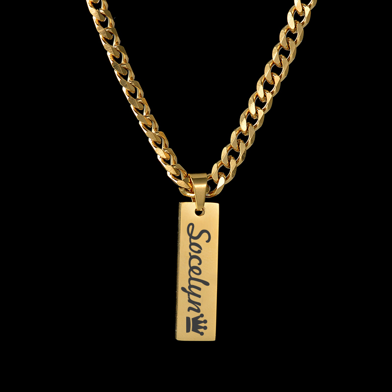 Goxijite Custom Engraved Name  - Engraved Name Necklace recension och pris