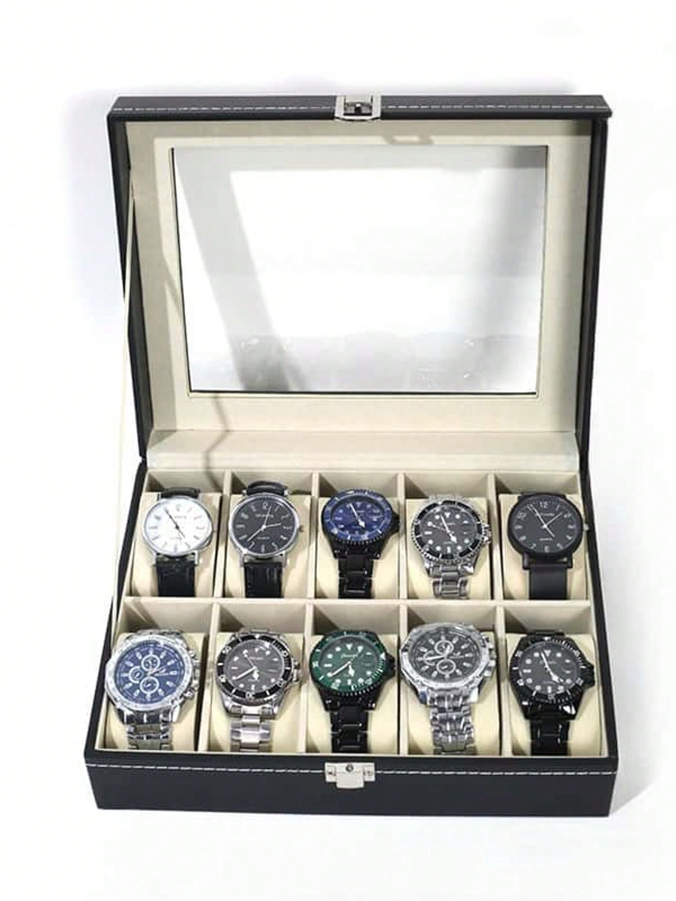 Leather Watch Box with Lock, L - Jewels On Watches recension och pris