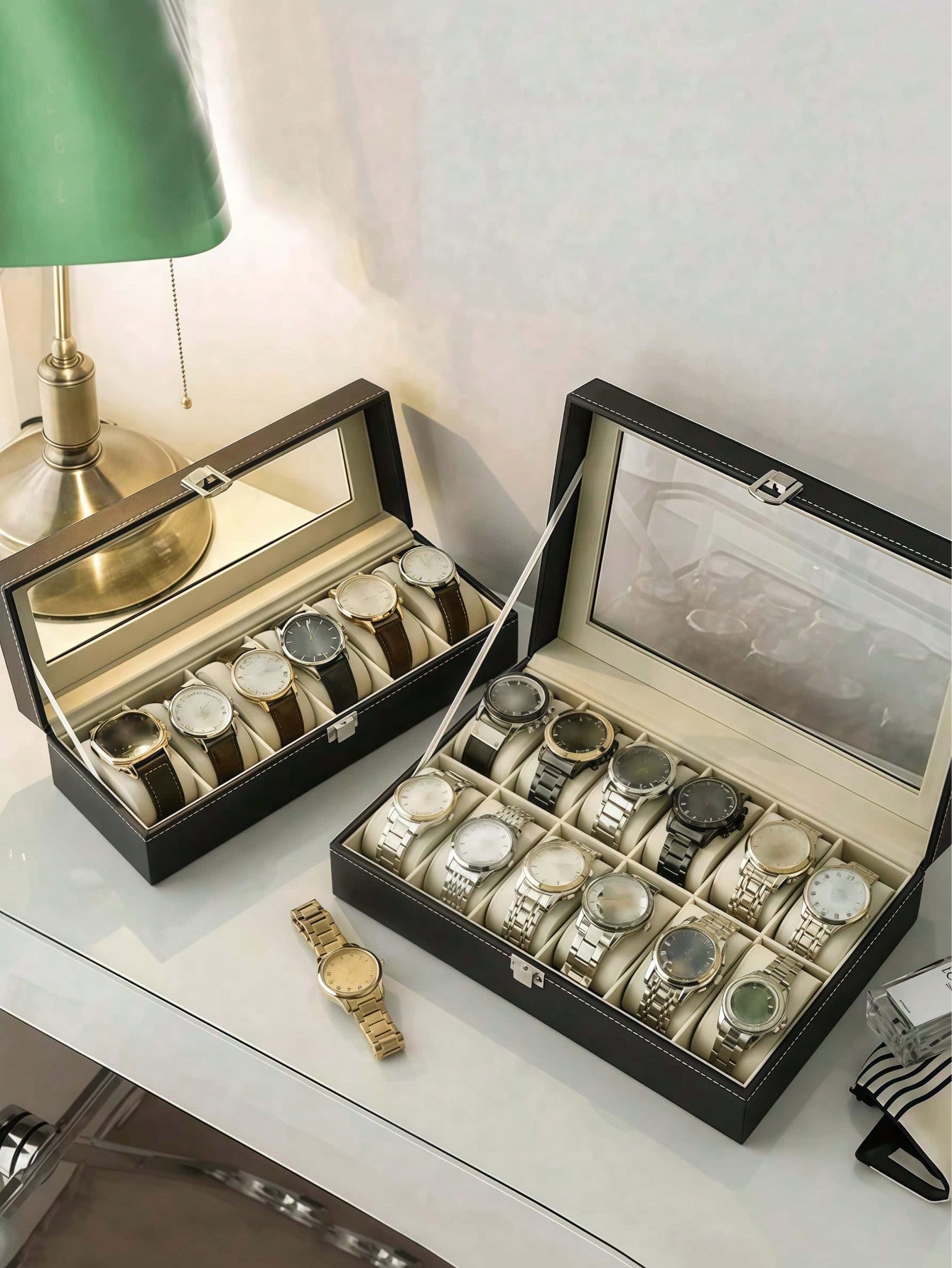 Leather Watch Box with Lock, L - Jewels On Watches recension och pris