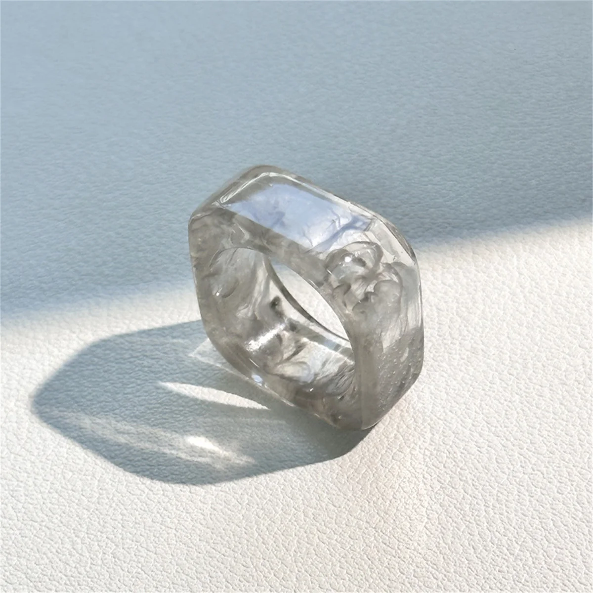 Square Resin Rings Aesthetic A - Minimalist Ring Stackable recension och pris