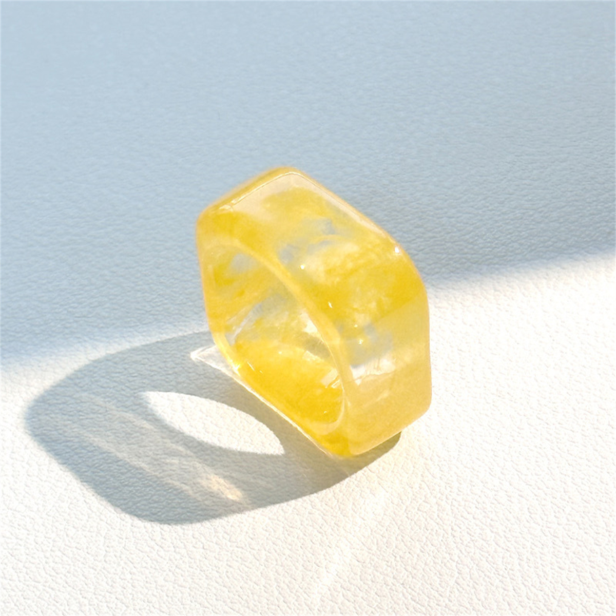Square Resin Rings Aesthetic A - Minimalist Ring Stackable recension och pris