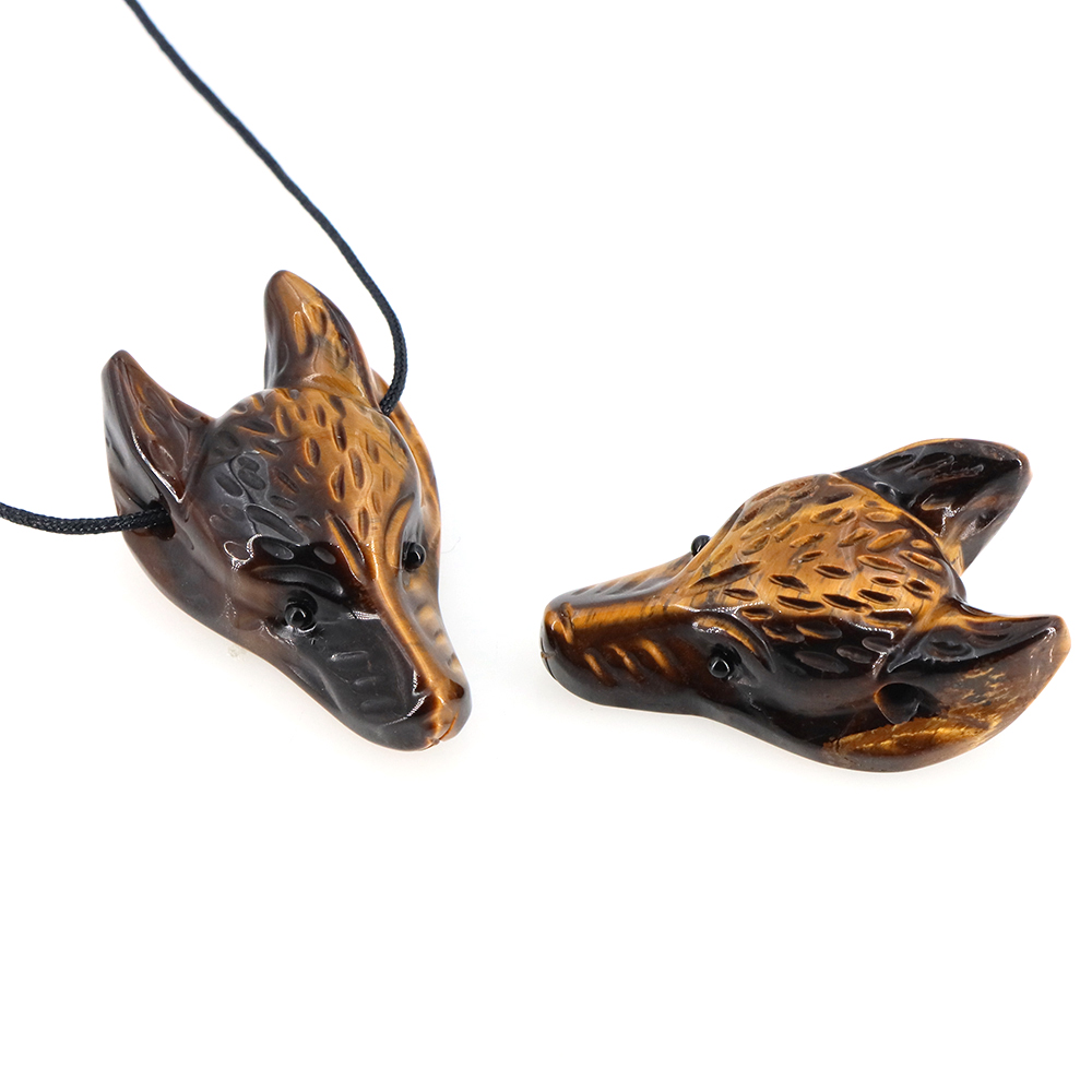 40mm Wolf Head Stone Pendant N - Wolf Jewelry & Watches Tampa recension och pris