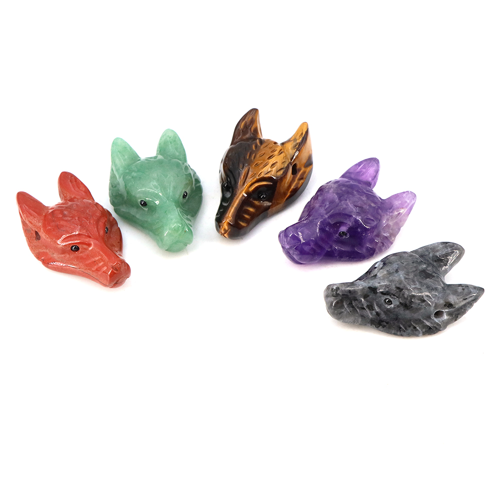 40mm Wolf Head Stone Pendant N - Wolf Jewelry & Watches Tampa recension och pris