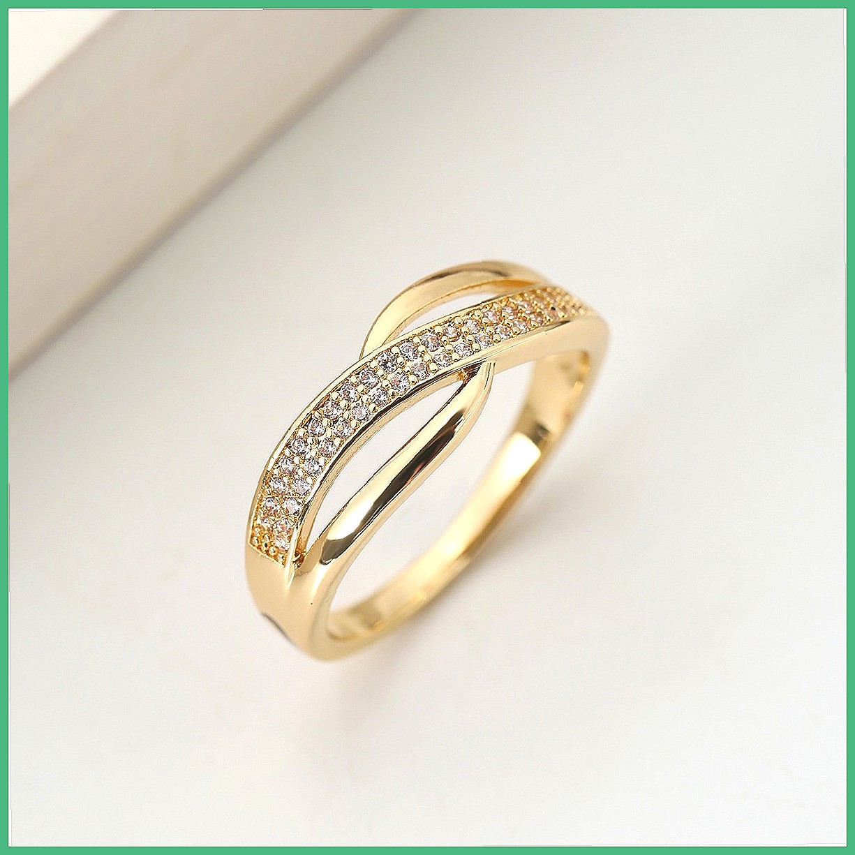 Cross Finger Ring Set with Ful - Minimalist Ring Stackable recension och pris