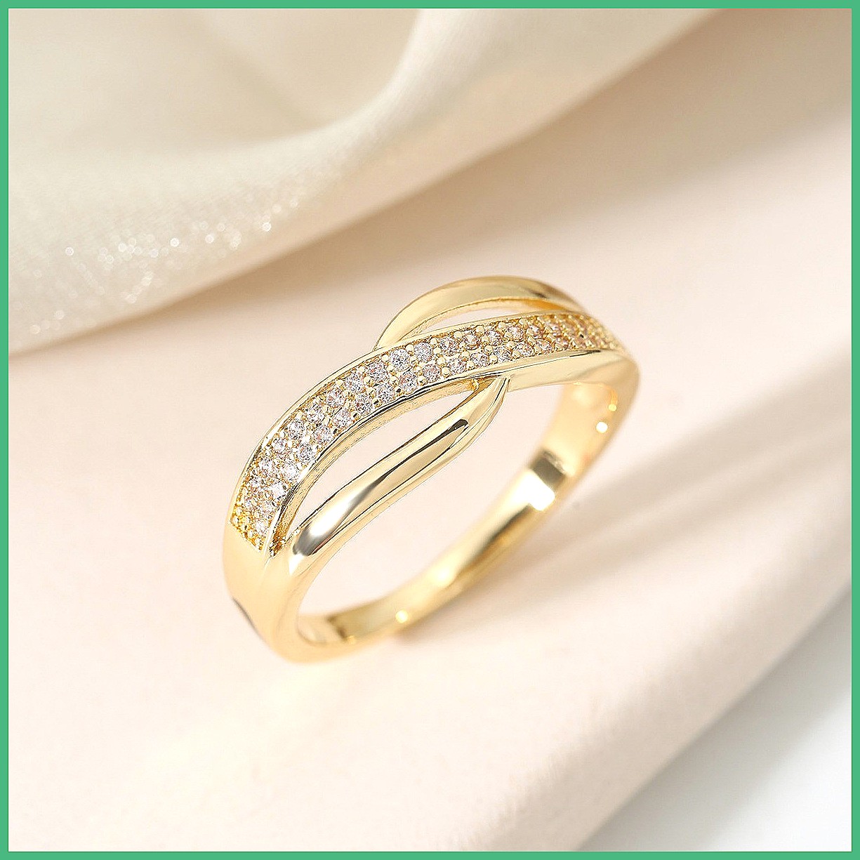 Cross Finger Ring Set with Ful - Minimalist Ring Stackable recension och pris