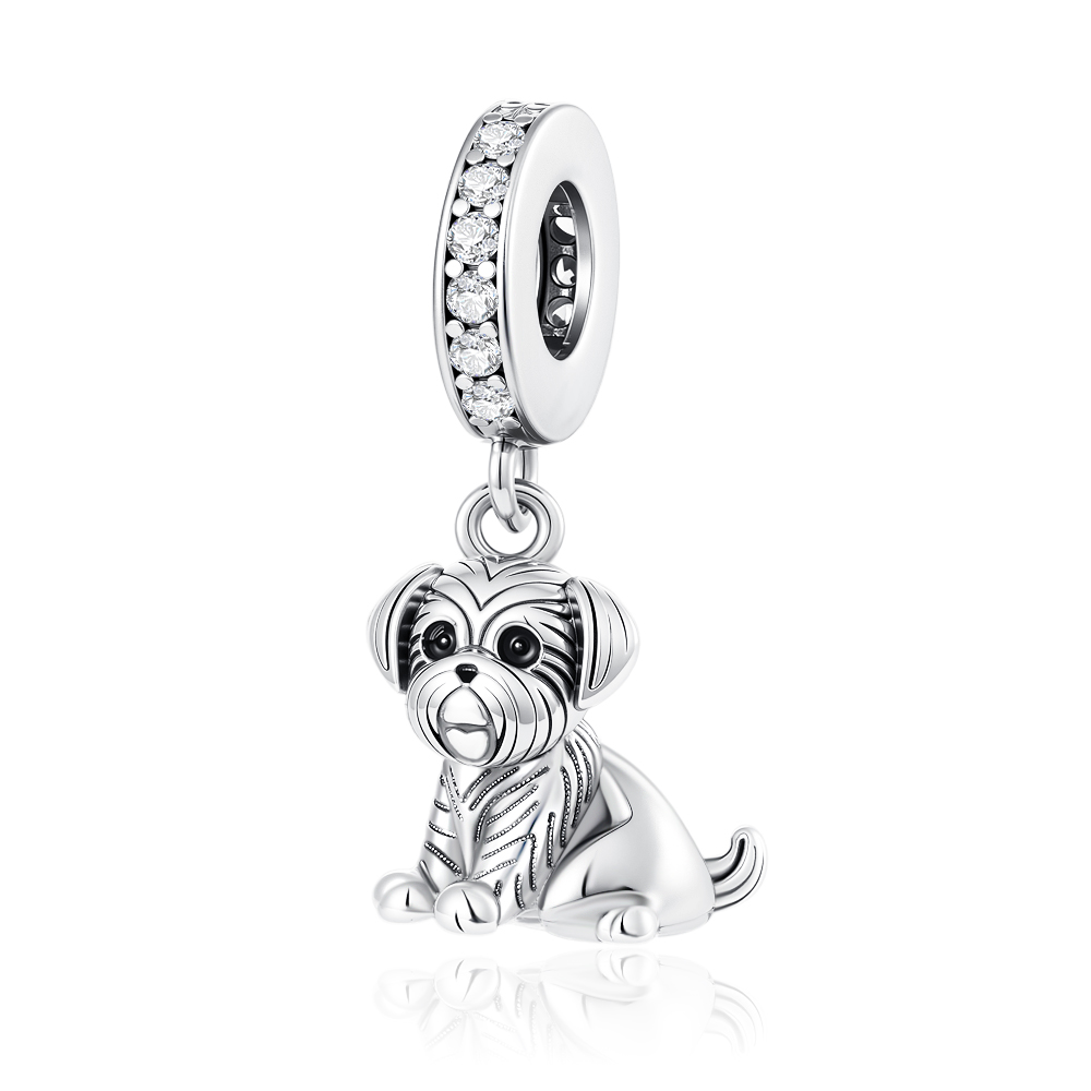 Shiny Zircon Puppy Wolf Charms - Wolf Jewelry & Watches Tampa recension och pris
