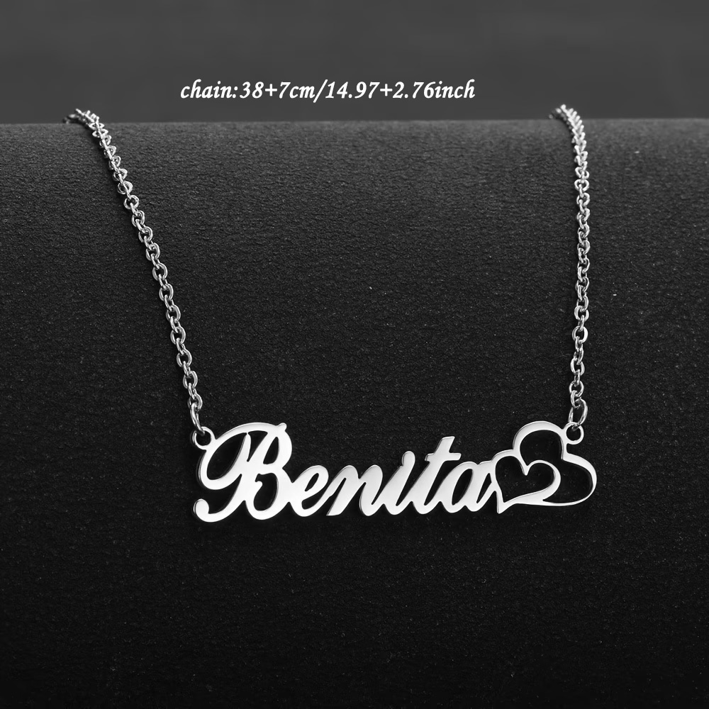 Personalized Double Heart Cust - Engraved Name Necklace recension och pris