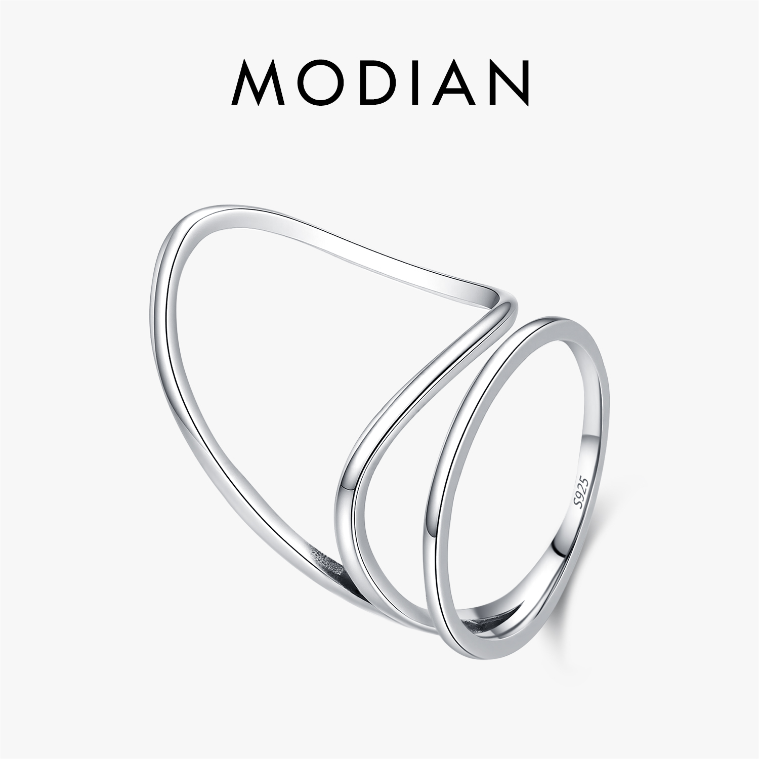 MODIAN 925 Sterling Silver Min - Minimalist Ring Stackable recension och pris